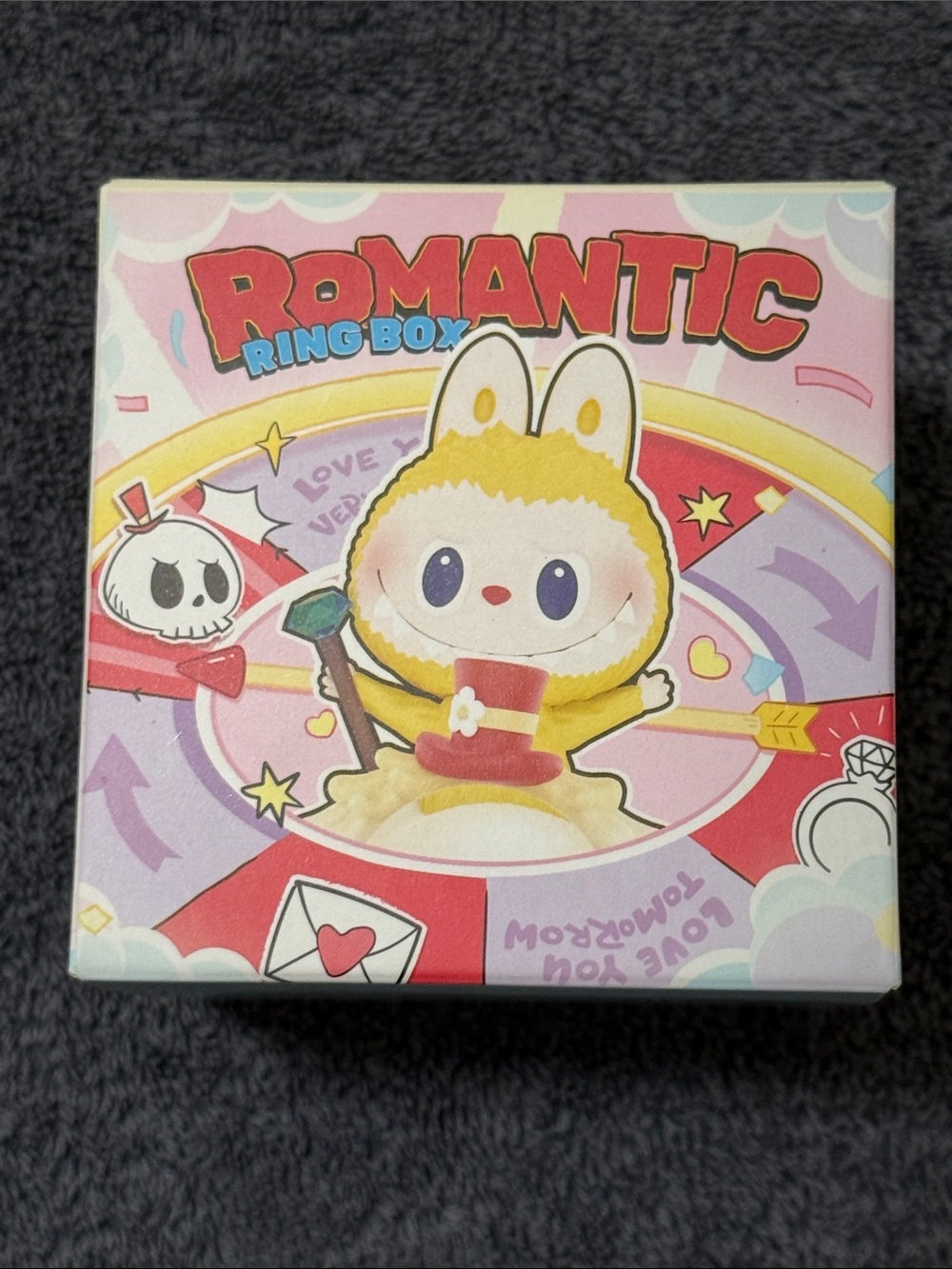 Romantic Ring Box Cute Yellow Character Jewelry Case